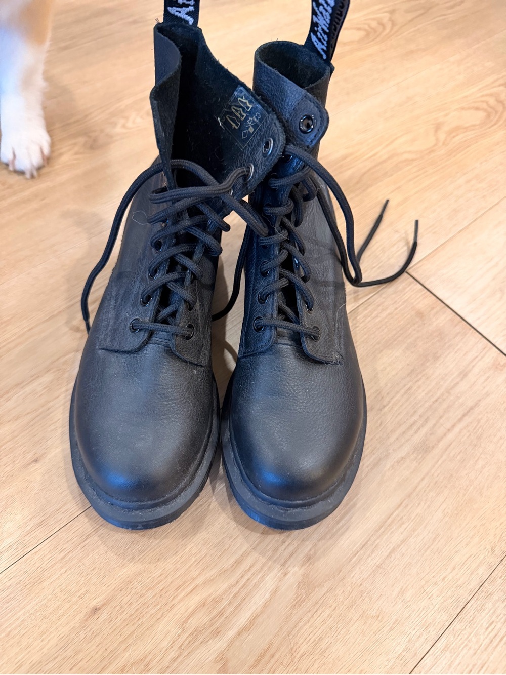 Dr. Martens Black Leather Combat Boots
